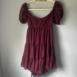 Lucy in the Sky maroon dress